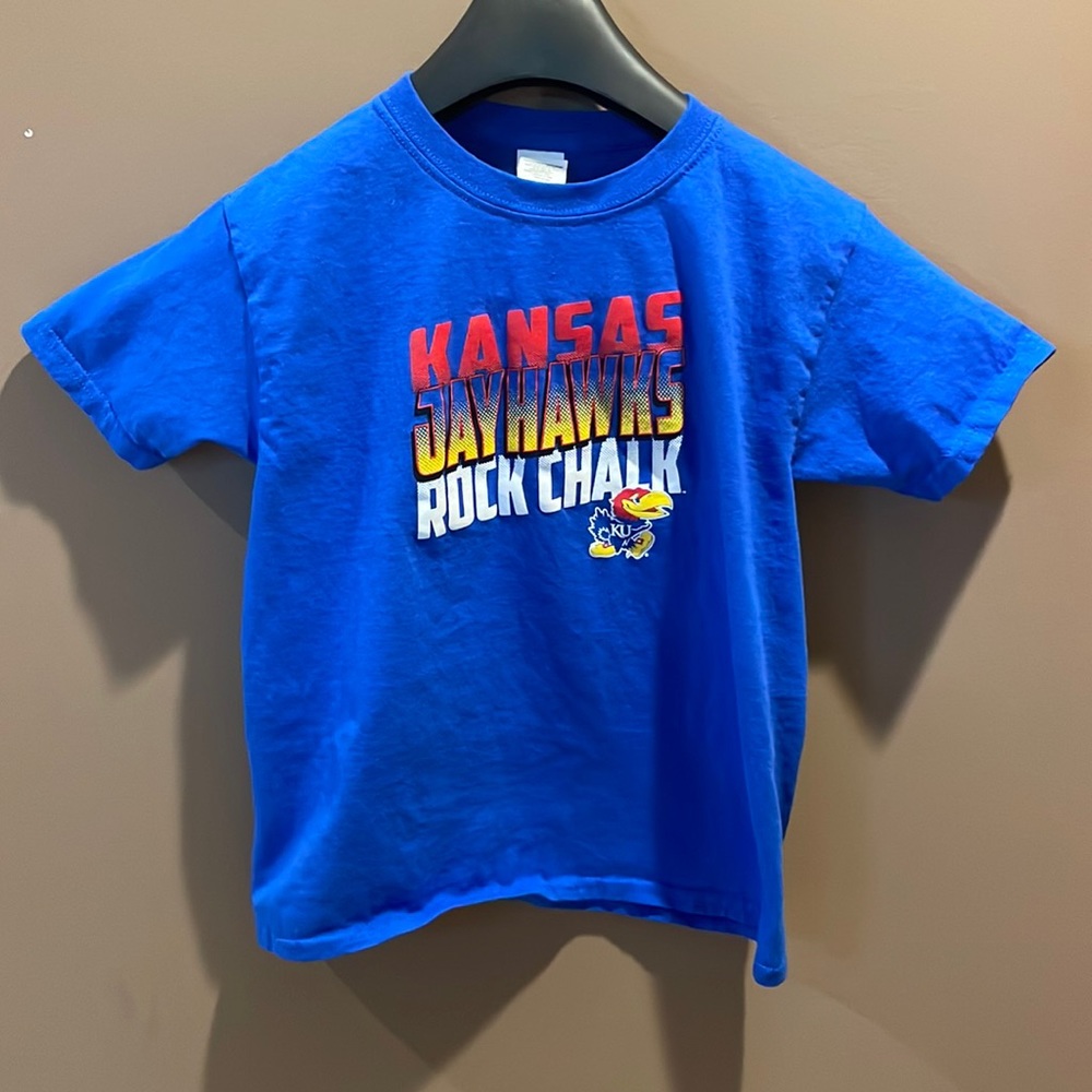 NEW Youth Kansas "KU" Jayhawks Rock Chalk T-Shirt